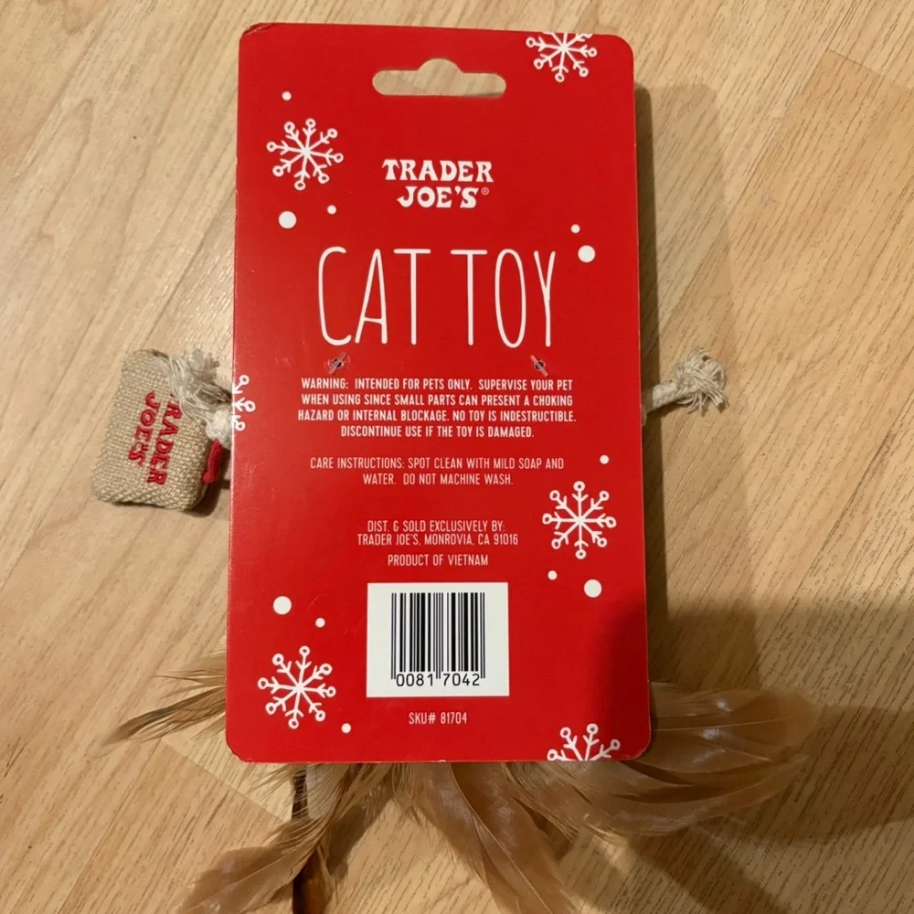Trader Joe's 2025 Holiday Mouse with Feathers Cat Toys